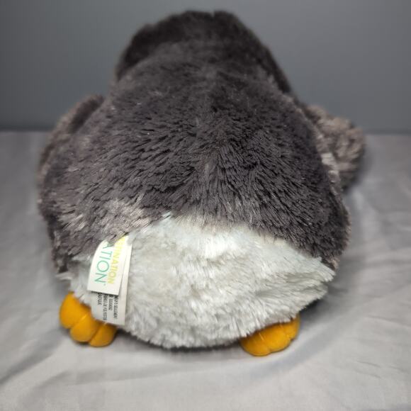 Aurora Destination Nation Penguin Baby Plush Stuffed Animal Grey White Soft - Picture 7 of 12
